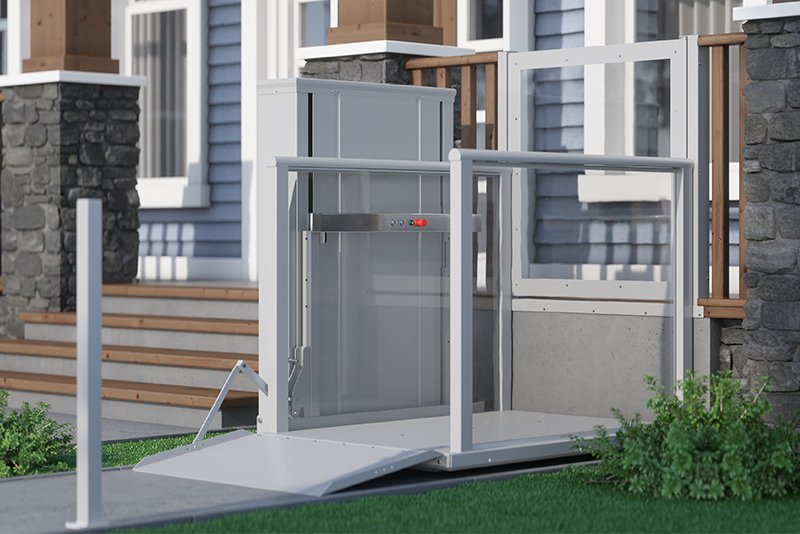 Ameriglide mini vertical platform lift for wheelchair access